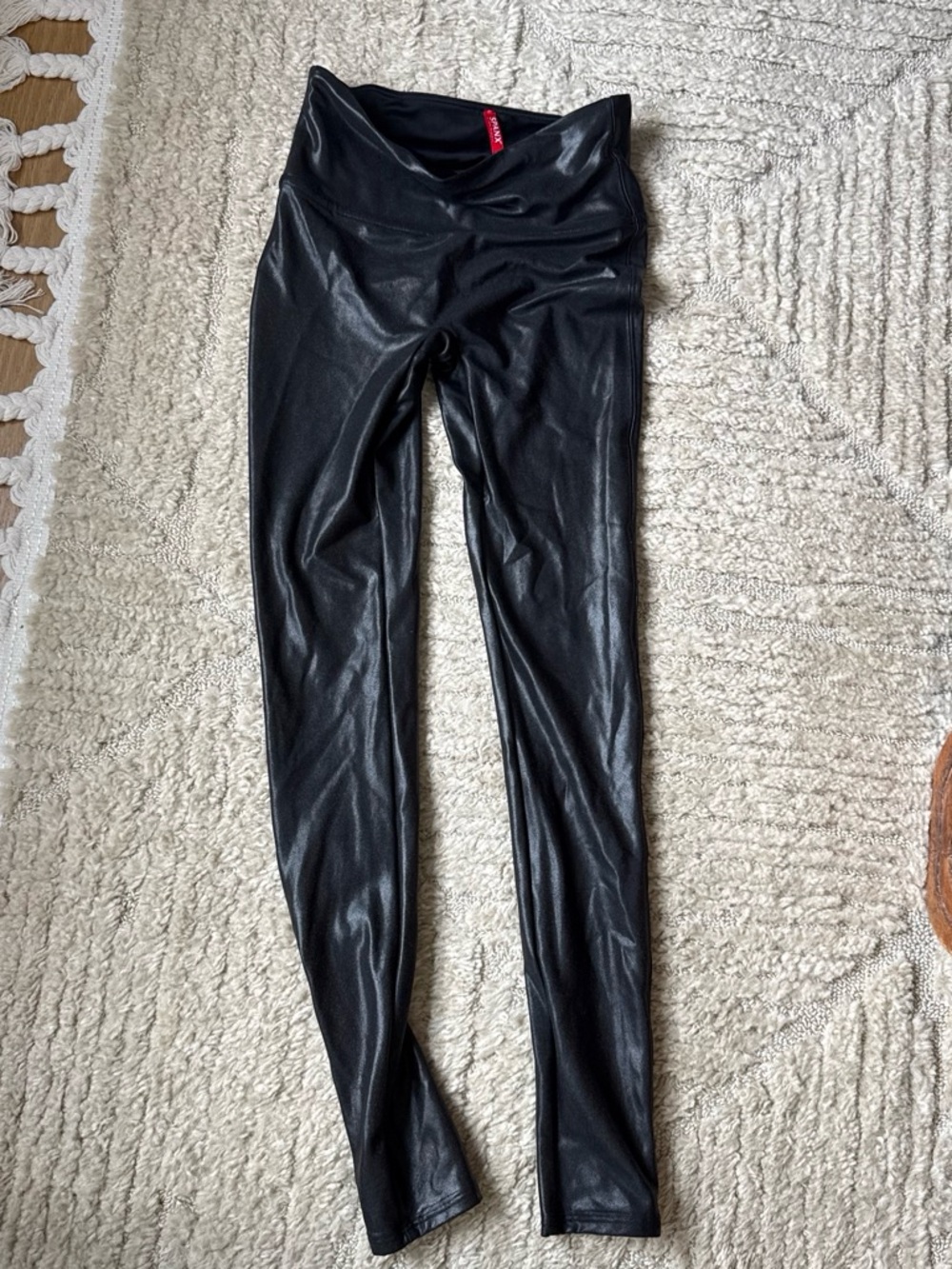 Black Faux-Leather Leggings - Spanx